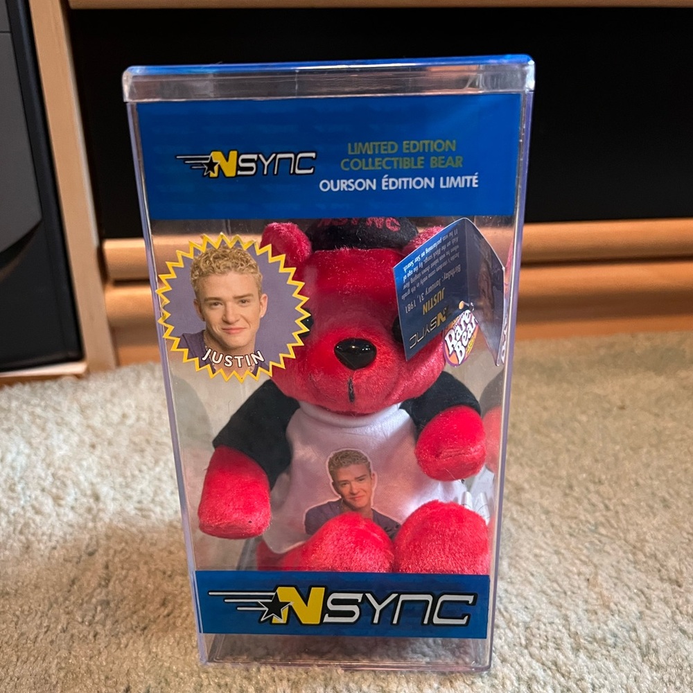 Limited Edition Justin Timberlake NSYNC Collectible Teddy Bear - NEW IN BOX